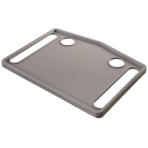 Grey DMI Walker Tray with 2 Cup Holders, 21 x 16 in Fits Standard Folding Walkers, Gray – Slide-On, Raised Edges