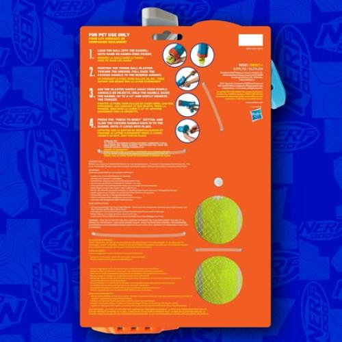 Nerf Dog Compact Blaster Tennis Ball Launcher for Dogs with 2 Balls, 12 inch