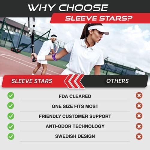 Sleeve Stars Tennis Elbow Brace for Men & Women, Relief for Tendonitis, Single, Dark Purple