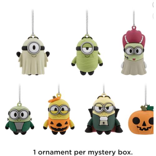 Hallmark Minions Mystery Halloween Christmas Ornaments, Set of 2 New With Tag
