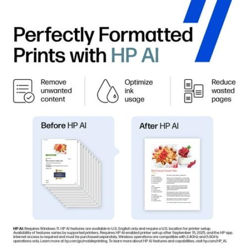 HP DeskJet 4252e Wireless All-in-One Color Inkjet Printer (White), Scanner, Copier, 3 months Free Instant Ink