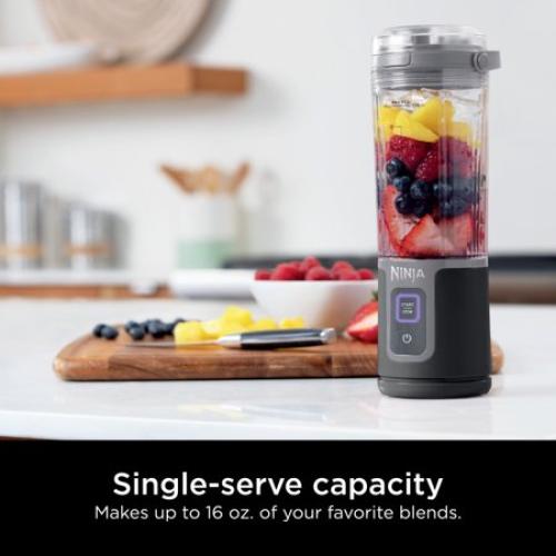 Ninja Blast 16 oz Portable Personal Blender with Leak Proof Lid and Easy Sip Spout, Smoothie Blender, Black BC100BK