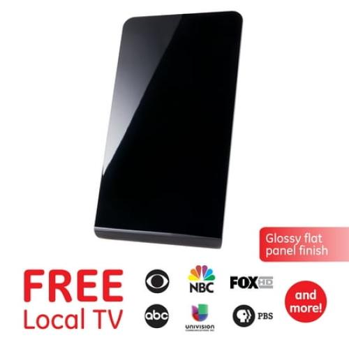 GE Flat Panel Indoor HDTV Antenna, 40-mile Range, VHF UHF 1080P 4K, 48283