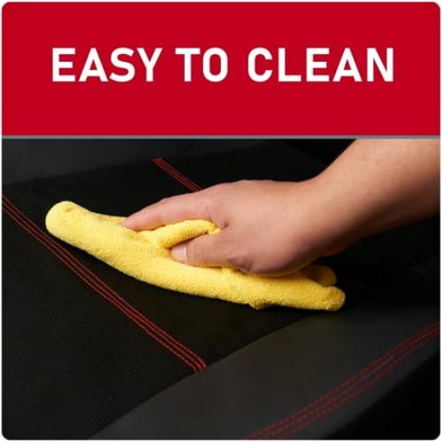 Genuine Dickies 2-Piece Black-Red Durasport Vegan Leather Universal Truck Seat Covers, 43634WDI