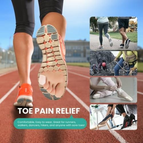 Welnove Gel Toe Cap and Protector - Silicone Toe Covers - Toe Cushions for Pain Relief, Missing or Ingrown Toenails, Corns, Calluses, Blisters - Infused Aloe Vera Extract (8 Small, Clear)