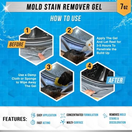 Active Mold Stain Remover Gel, Heavy Duty Solution for Washing Machine Seals and Bathroom Cleaner, 7 fl oz, 1 Count