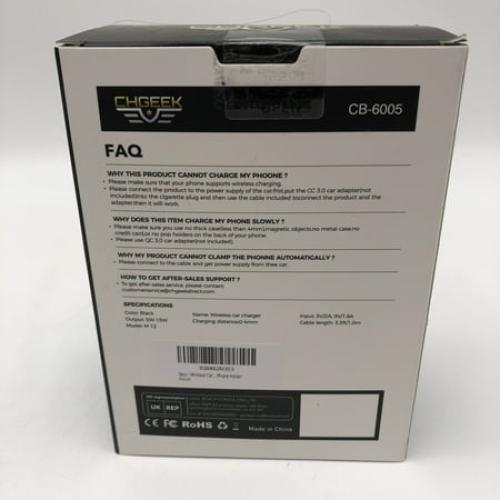 CHGeek Wireless Car Charger 15W Fast Charging Brand New
