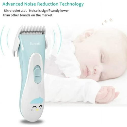 Baby Hair Clippers, Ceramic Blade Electric Kids Hair Trimmer, Ultra-Quiet Cordless Rechargeable Waterproof Haircut Kit for Kids & Adult