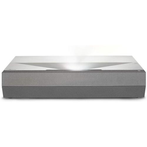 Optoma CinemaX P2 White Smart 4K UHD Laser Projector for Home Theater | 3000 Lumens Superior Image with Laser & 6-Segment Color Wheel | Ultra-Short Throw | Built-In Soundbar | Works w/ Alexa & Google