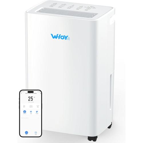 Dehumidifier for Basement 6,000 Sq Ft, 120 Pints Max. Smart Compressor,Intelligent Humidistat, Smart App-Controlled with Darin Hose And App Control for Basement, Bathroom,Living room,Bedroom,Home