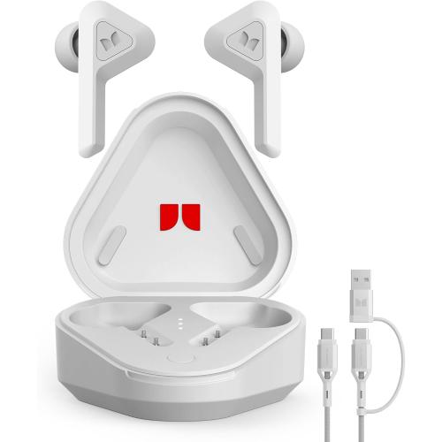 WHITE Monster DNA Go Wireless Earbuds, Bluetooth with aptX Audio, IPX5, Water Resistant, 15-Min Charge, Long Battery with Charging Case