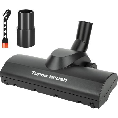 Portek Turbo Brush Head for 1-1/4 1-3/8(35mm) Vacuum Cleaners, Turbohead Floor Nozzle Vacuum Attachment Ideal to Remove Pet Hair from Low to Med Pile Carpets Area Rugs Hard Floors