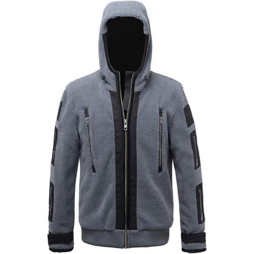 ghost battle suit warm fleece hoodies jacket TF 141 Team uniform with patches, face shield