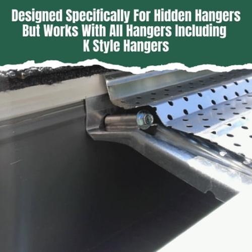 A-M Gutter Guard - 6 (50 feet, Mill Finish) Heavy-Duty Aluminum Gutter Guard - Leaf & Debris Protection for 5-inch and 6-inch Gutters, DIY-Easy, Lifetime Warranty, Made in the USA