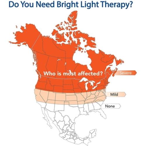 Carex Day-Light Sky Bright Light Therapy Lamp, White