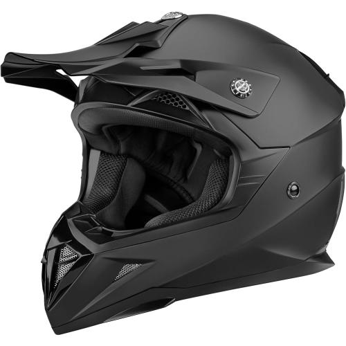 YEMA Adults Dirt Bike Helmets Ventilated Motocross ATV Dirtbike Offroad BMX MX Helmets DOT Approved Motorcycle Helmets for Four Wheeler UTV Unisex-Adult Men Women YM-915 Black