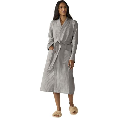 Have..Unisex Organic Waffle Robe, Long Bathrobe, Cotton, Alpine White, (L-XL)