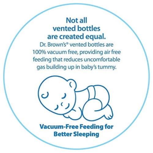 Dr. Brown's Options  Wide-Neck Baby Bottle, 5 Ounce, 4 Count