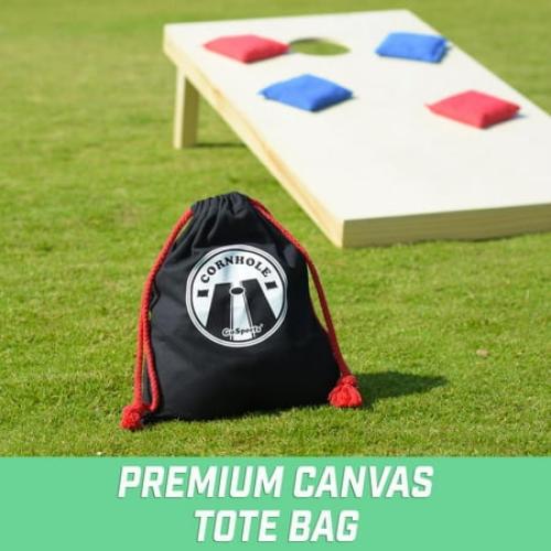GoSports Official Regulation Cornhole Bean Bags Set of 8 Bags, Red and Blue
