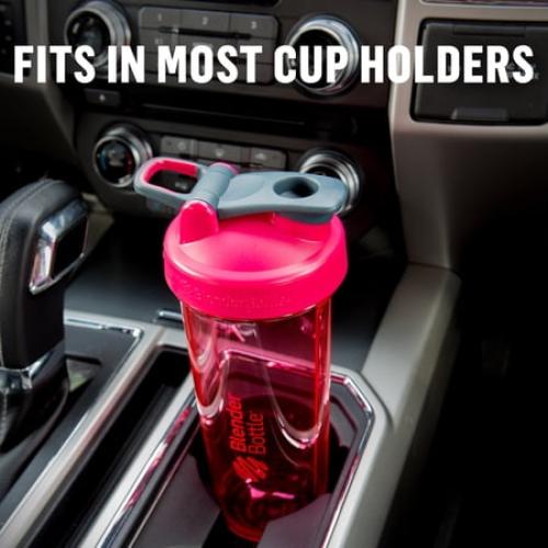 BlenderBottle Pro Series 32 oz Black Solid Print Shaker Cup with Wide Mouth and Flip-Top Lid