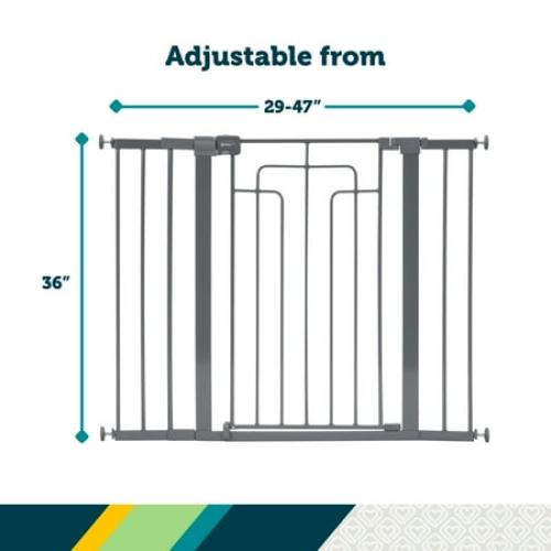 Safety 1ˢᵗ Contemporary Tall-and-Wide Gate, Grey
