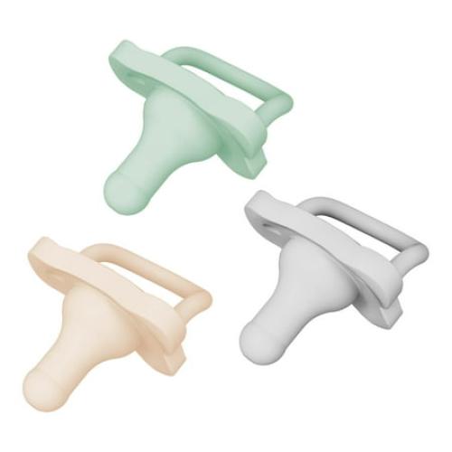 Dr. Brown's HappyPaci 100% Silicone Pacifier 0-6m, BPA Free, Cool Gray, Green, Ecru, 3 Pack