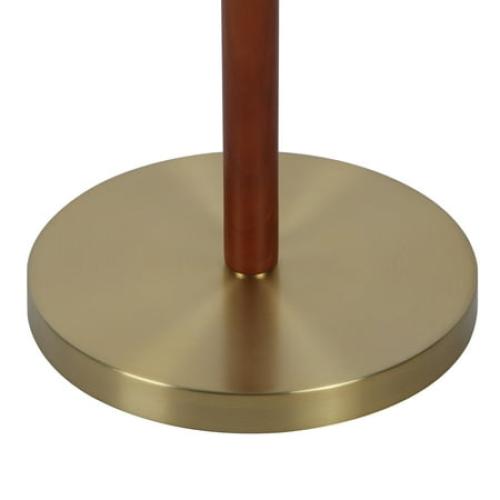 Size 58 Color Brown Simplee Adesso Wood and Brass 58H Walnut Finish Floor Lamp with Pull Chain, Transitional, Adult Use