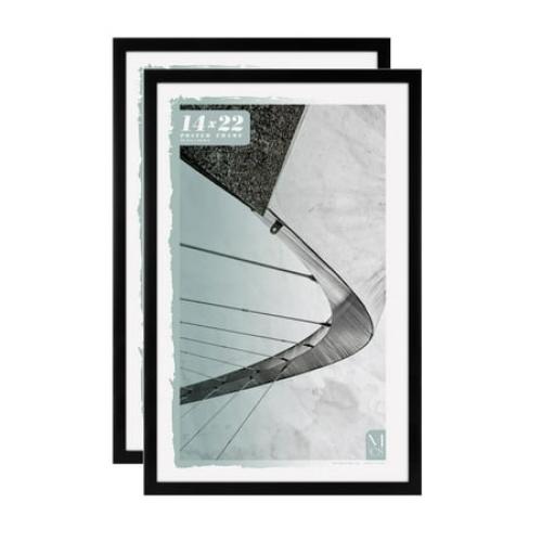 MCS Foundation 16x24 Poster Frame Traditional Brass, Vertical & Horizontal Wall Hanging Large Picture Frame for Photos, Posters & Art Prints (1-Pack)