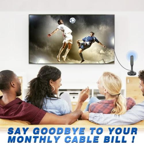 HiDB V421 Indoor TV Antenna with 50m Reception Range, Vhf&Uhf Multi-Directional