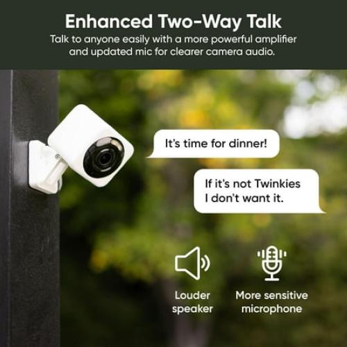 Wyze Cam V4 2.5K QHD Smart Home WiFi Security Camera Indoor/Outdoor, Motion Detection, Color Night Vision and Spotlight
