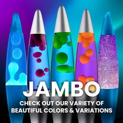 Jambo 16-inch Motion Lamp (Blue with Yellow/Green Wax, 16 inch)
