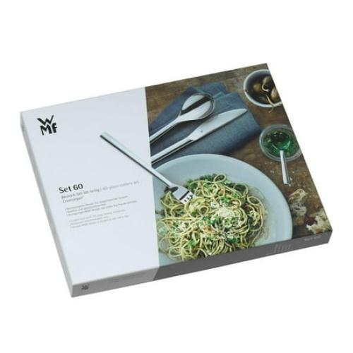 WMF Boston Basic Cromargan Stainless Steel Cutlery Set with Dishwasher-Safe, Colorfast, and Easy to Care for Service of 12 (60-Piece)