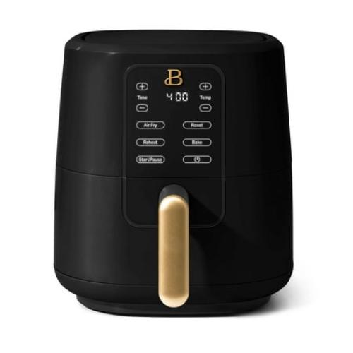 Beautiful 3 Qt Air Fryer with TurboCrisp Technology, EverGood Ceramic Nonstick Coating, Black Sesame by Drew Barrymore NEEDS CLEANING