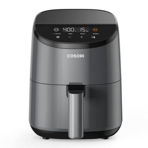 COSORI Smart Air Fryer, 2.1-Quart Compact 4-in-1 Oven, Touch Control, Non-Stick, Dishwasher-Safe, Truffle Gray