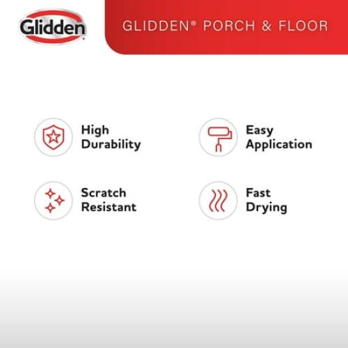 Glidden Porch & Floor 1 gal. Dark Gray Satin Interior / Exterior Paint with Primer