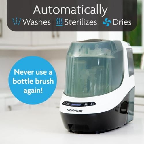 Baby Brezza Bottle Washer Pro - Baby Bottle Washer, Sterilizer   Dryer - All in One Machine Cleans Bottles, Pump Parts, & Sippy Cups - Replaces Hand Washing, Bottle Brushes and Drying Racks