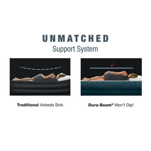 Intex 15 Essential Rest Dura-Beam Airbed Mattress with Internal Pump included- TWIN