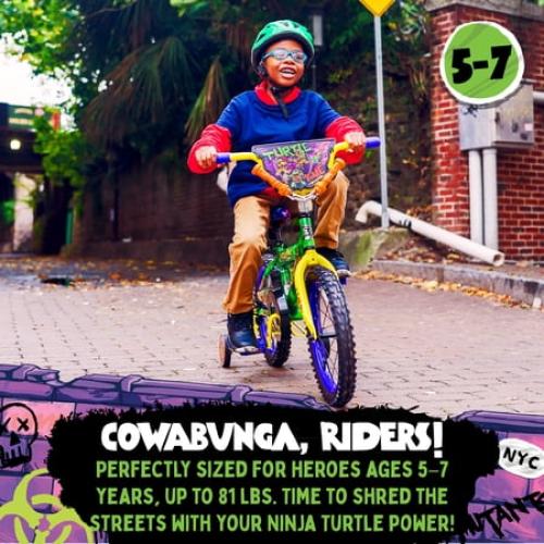 Dynacraft Teenage Mutant Ninja Turtles Boys 16 BMX Bike, For Kids Ages 5-7 Years