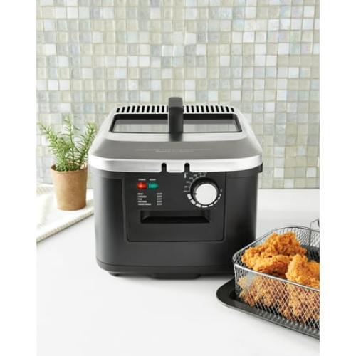 Mainstays 4L Deep Fryer, Stainless Steel Lid, Electric, New Model MS8400778514-2