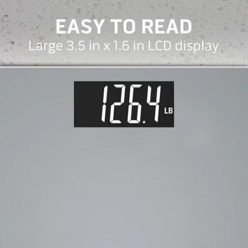 Health o meter Extra Wide Platform Digital Bathroom Scale with Advanced Technology, 500 lb Capacity, Grey