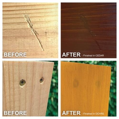 VAN VOTZ Waterproof Wood Filler [17oz, Neutral] - Exterior Grade Wood Repair in 18 Paintable and Stainable Colors. Strong Adhesion and Durability for Outdoor Wood in All Weather Conditions.