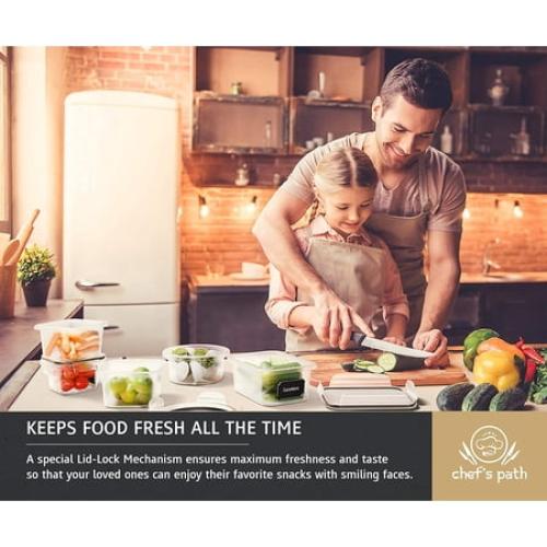 Chef's Path Plastic Food Storage Container Variety Set, 16 Count ❗MAY HAVE MISSING PIECES❗
