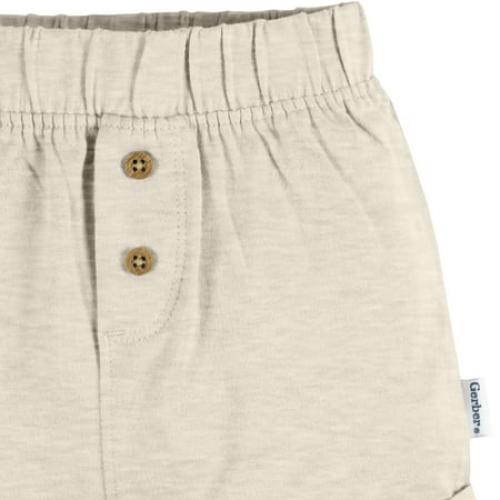 Gerber Baby Neutral Knit Shorts, 3-Pack, Sizes 12M