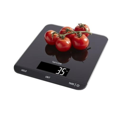 Taylor 33 LB Kitchen Glass Digital Scales Black