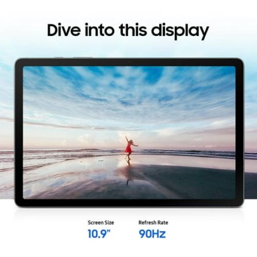 Samsung Galaxy Tab S10 Lite 10.9 Widescreen Tablet with S Pen, 128GB, Silver small hairline cracks on left side of the screen does not affect the display or operation of the tablet