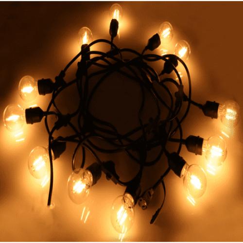 Better Homes & Gardens 24ft LED Globe String Lights, 12 Bulbs, Indoor/Outdoor, Warm White, 1 Count