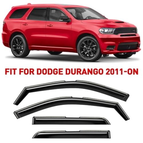 Voron Glass in-Channel Extra Durable Rain Guards for Dodge Durango 2011-2024, Window Deflectors, Vent Window Visors, 4 Pieces - 200486