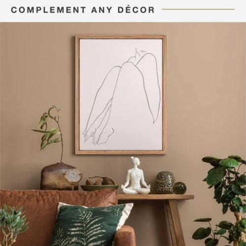 MCS Canvas Float Frames 16x20 Frame, Black Frame for Finished Canvases, Vertical & Horizontal Wall Hanging Large Frame with Adhesive for Canvas Paintings (1-Pack)