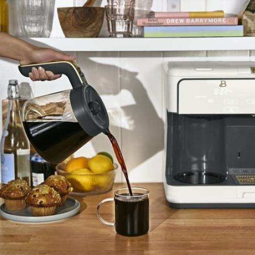 Beautiful Multi-Brew 12-Cup Programmable Drip & Single-Serve Coffee Maker, Black sesame by Drew Barrymore