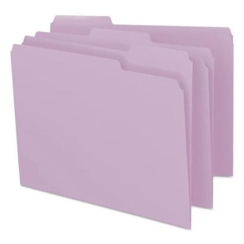 Smead Colored File Folders 1/3-Cut Tabs Letter Lavender 100/Box 12443